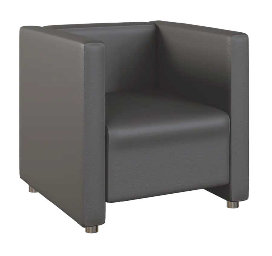 MIRA 1 křeslo, koženka tmavě šedá